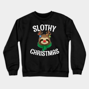 Gift For Sloth Lovers Slothy Christmas Crewneck Sweatshirt